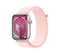 Apple Watch Series 9 [GPS] Smartwatch con Caja de Aluminio en Rosa de 45 mm y Correa Loop Deportiva Rosa Claro. Monitor de entreno, App Oxígeno en Sangre, Neutro en Carbono