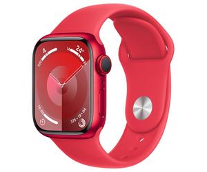 Apple Watch Series 9 Smartwatch 41mm Aluminio Rojo GPS + Cellular 4G LTE 64 GB Pantalla Always-On, Correa Deportiva Roja M/L, Reloj Inteligente