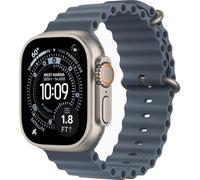 Apple Watch Ultra 3 Cellular 49mm Caja de titanio natural con cinta azul marino océano