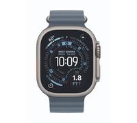 Apple Watch Ultra 3 Cellular 49mm Caja de titanio natural con cinta azul marino océano