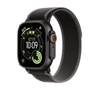 Apple Watch Ultra 3 GPS + Cellular, Reloj prémium para Running y Multideporte con Caja de Titanio Resistente de 49 mm y Correa Loop Trail Negro/carbón - Talla S/M. Monitores avanzados de Salud