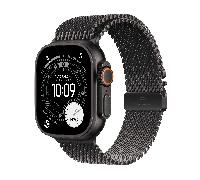 Apple Watch Ultra 3 GPS + Cellular, Reloj prémium para Running y Multideporte con Caja de Titanio Resistente de 49 mm y Pulsera Milanese Loop en Titanio Negro - Talla L.Monitores avanzados de Salud