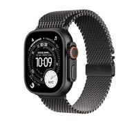 Apple Watch Ultra 3 GPS + Cellular, Reloj prémium para Running y Multideporte con Caja de Titanio Resistente de 49 mm y Pulsera Milanese Loop en Titanio Negro - Talla S.Monitores avanzados de Salud