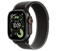 Apple Watch Ultra 3 - Reloj Inteligente Titanio 49mm Negro con GPS y 5G, Banda Trail Loop Negro/Kohlegrau Talla M/L, watchOS 11, 64 GB, Resistente al Agua 100m, Pantalla Retina OLED