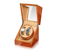 Apple Wood Watch Winding Box Household Watch Shaker Automatic Mechanical Watches Winder High-End Solid Wood Watch Storage Box Organizer Quiet and Well Operated(A-24+0)