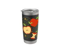 Apple y2k Kawaii Cute Vintage 90s Retro Brown Grunge Teen Vaso térmico de acero inoxidable de doble pared