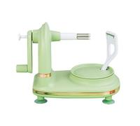 Applepeeler con 2 cuchillas de repuesto, herramienta giratoria manual para pelar manzanas, utensilio de cocina, cítricos, preparación rápida de pasteles de puré de manzana (Verde claro)