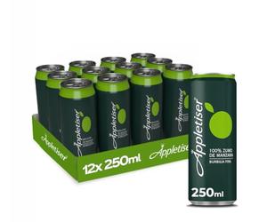 Appletiser Refresco de Manzana Natural con Burbuja Fina - Pack de 12 Latas de 250 ml