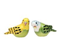 Appletree 2-1/8-Inch Ceramic Yellow and Green Parakeet Salt and Pepper