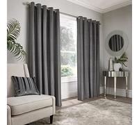 Appletree Boutique Conrad - Par de Cortinas con Ojales, 229 x 183 cm, Color Pizarra