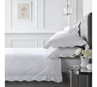 Appletree Boutique - Juego de Funda nórdica para Cama de Matrimonio (100% algodón), Color Blanco