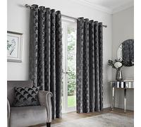 Appletree Boutique Quentin - Par de Cortinas con Ojales, 229 x 183 cm, Color Pizarra