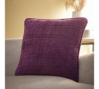 Appletree - Cojín de Chenilla Rojo Vino (43 x 43 cm) - 100% poliéster Reciclado - Relleno Incluido - Cojín Rojo Malva con Funda incluida/Inserto de cojín - Cojín en Rojo Vino para sofá o Sala de