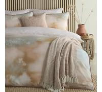 Appletree - Funda de edredón Terracota y Cielo Verde Oscuro, tamaño Super King (260 x 220 cm), 100% algodón, 2 Fundas de Almohada, Funda de edredón Cielo Nublado, Ropa de Cama de Color Azul Degradado