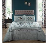 Appletree Heritage Windsford - Juego de Funda de edredón 100% algodón para Cama Doble, Color Verde Azulado