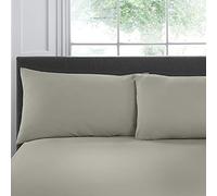 Appletree - Juego de Fundas de Almohada (100% algodón, 76 x 48 cm), Color Plateado