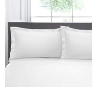 Appletree Par de Fundas de Almohada Oxford, 100% algodón, 76 x 48 cm, Color Blanco