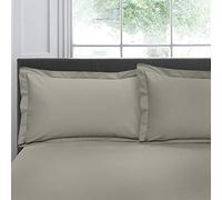 Appletree Par de Fundas de Almohada Oxford 100% algodón Plateado, 76 x 48 cm