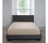 Appletree - Sábana Bajera Ajustable Natural Super King (182 x 200 x 35 cm) - Ropa de Cama Lisa - Sábana de Cama Súper King Natural Ligera - Suave y Lujosa 100% Algodón
