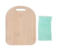 Appliance Sliding Tray, Solid Wood Countertop Organizer with Ergonomic Design, Non-Slip Rubber Feet, 36x28cm Kitchen Storage Solution for TM5 TM6 Coffee Maker Blender Compatibility