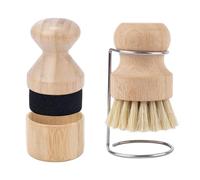 Applicatore Cera y Cepillo para Fregar para Tabla de Cortar, Aplicador de Cera para Bloque de Carnicero con Tapa y Rejilla de Drenaje para Bloques de Carnicero de Madera Espátulas Cucharas