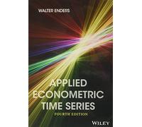 Applied Econometric Time Series (Wiley Series in Probability and Statistics)