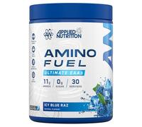 Applied Nutrition Amino Fuel, Polvo de Aminoácidos Esenciales EAA, 390g, 30 Porciones, Sabor Icy Blue Raz, con BCAAs, Glutamina, Electrolitos, Sin Azúcar