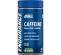 Applied Nutrition | Cápsulas de cafeína Endurance de 100 mg, liberación rápida de energía, aumenta el estado de alerta, concentración, aumenta el rendimiento de resistencia, cápsulas vegetarianas, 90
