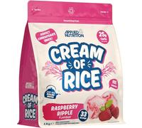 Applied Nutrition Cream of Rice - High Carbohydrate Cream of Rice Supplement, Source of Energy for Breakfast & Snacks, Easy to Digest, Low Sugar, Low Fat, Vegan, 1kg (Raspberry Ripple)