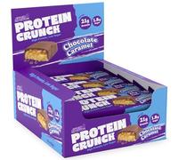 Applied Nutrition Protein Crunch - Barras de Proteína Crunch, Sabor Chocolate con Caramelo, Altas en Proteína y Bajas en Azúcar (12 x 62g).