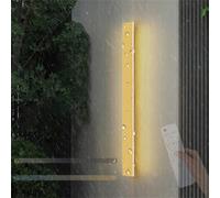 Applique murale d'extérieur à LED Moderne, intensité Variable, étanche IP65, Avec télécommande, en Aluminium et acrylique, pour Patio, Cour, Garage, Porte d'entrée, Couleur or (180