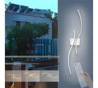 Applique murale d'extérieur étanche IP65, Moderne et créative, LED, à intensité Variable, Avec télécommande, luminaires Longs, en Aluminium, pour Jardin, terrasse, Garage (Blanc, 6