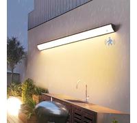 Applique murale d'extérieur LED Avec détecteur de mouvement, Longue Applique étanche IP65, 200 cm, éclairage d'intérieur 3000 K/4000 K/6000 K, pour Porche, terrasse, Salon (90 cm,