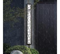 Applique murale d'extérieur LED Avec télécommande, intensité Variable 2700 K-6500 K, Moderne, étanche IP65, en acrylique, pour Couloir, Cour, terrasse (Noir, 60 cm)