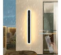 Applique murale d'extérieur LED en acrylique minimaliste, étanche IP65, Avec télécommande, intensité Variable, Tricolore, 2700 K-6500 K, pour Garage, magasin, façade (60 cm, B)