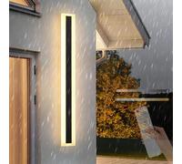 Applique murale d'extérieur LED en acrylique minimaliste, étanche IP65, Avec télécommande, intensité Variable, Tricolore, 2700 K-6500 K, pour Garage, magasin, façade (60 cm, A)