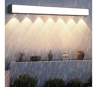 Applique murale d'extérieur LED étanche IP65 Avec Spots, Design Moderne, Longue, en Aluminium, minimaliste, Noire, rectangulaire, pour Villa, Couloir, Jardin, Salle de Bain (100 cm