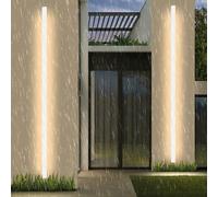 Applique murale d'extérieur LED Moderne et décorative, étanche IP65, Longue Bande en Aluminium, idéale pour un Jardin, UNE Villa ou un Couloir (Blanc Chaud, 100 cm)