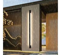Applique murale d'extérieur LED Moderne et décorative, étanche IP65, Longue Bande en Aluminium, pour Jardin, Villa, Couloir (Noir neutre, 100 cm)