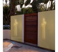 Applique murale d'extérieur Longue LED étanche IP65 à intensité Variable Avec télécommande, Lampe créative Moderne en Aluminium, luminaires pour Couloir, Garage, Cour (doré, 80 cm)