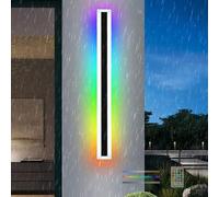 Applique murale d'extérieur RGB à intensité Variable, 7 Couleurs changeantes, Avec télécommande, étanche IP65, pour Jardin, terrasse, décoration de vacances (A, 180 cm)
