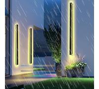 Applique murale d'extérieur RVB Avec télécommande et variateur, Longue Bande LED en Aluminium, étanche IP65, pour Jardin, fête, rassemblement (B, 60 cm)