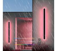 Applique murale d'extérieur RVB Avec télécommande et variateur, Longue Bande LED en Aluminium, étanche IP65, pour Jardin, fête, rassemblement (A, 60 cm)