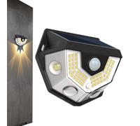 Applique murale solaire d'extérieur - Lampe LED étanche avec détecteur de mouvement, éclairage de jardin à induction corporelle, luminaire durable et respectueux de l'environnement | Patio, balcon, al