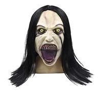 Applysu Crying Woman Máscara Scary Devil Creepy Zombie Ghost Máscara Horror Látex Cabeza Completa Demonio Sombrero de Halloween Fiesta Accesorios