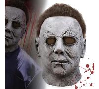 Applysu Máscara de Michael Myers para adultos, máscara de Halloween para adultos, disfraz espeluznante, accesorio de cosplay, máscara aterradora