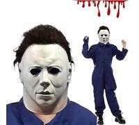 Applysu Michael Myers - Máscara para niños, Halloween, cosplay de terror, disfraz de Michael Myers, máscara de disfraz para niños y niñas (White Mike)