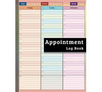 Appointment Log Book: Colorful Undated Weekly Appointment Planner with 30-Minute Time Slots | 8.5 x 11 Daily Appointment Book with Time Blocks from 7AM to 8PM, 80 Pages