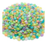 Apprelady Rocas Que Brillan en la Oscuridad, 1000 Piezas de guijarros Brillantes de Resina, Luminosos de Larga duración para jardín al Aire Libre, Acuario, pecera, Colores Mezclados.
