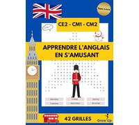 Apprendre l'Anglais en s'Amusant: Apprendre l'anglais grâce aux mots mêlés: Mots Cachés- 42 Grilles de mots classés par thèmes - 42 fiches ... - Pour Enfants et Débutants -LUDIQUE